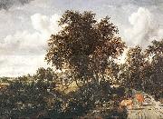 Meindert Hobbema Road on a Dyke oil on canvas